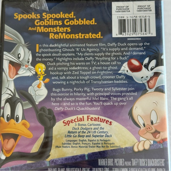 Daffy Duck's Quackbusters DVD 1998 New Sealed Looney Tunes Warner Brothers - Picture 6 of 6